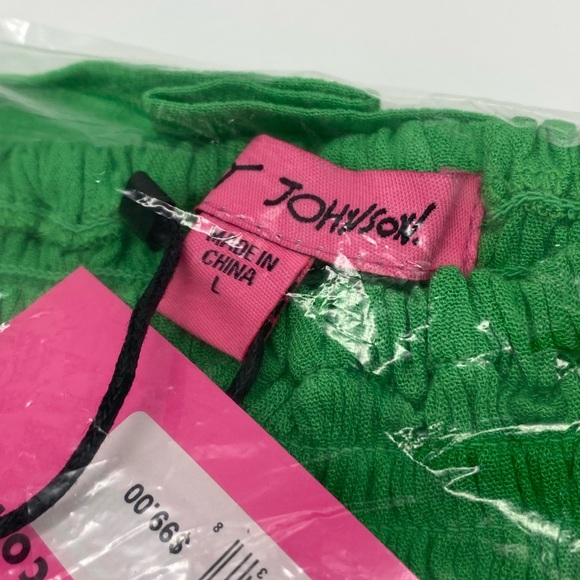 Betsey Johnson Green Smocked Ruffled Tiered Strapless Mini Dress NWT - Picture 6 of 7